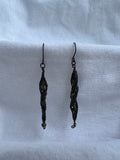 Copper Jade Twisted Earrings