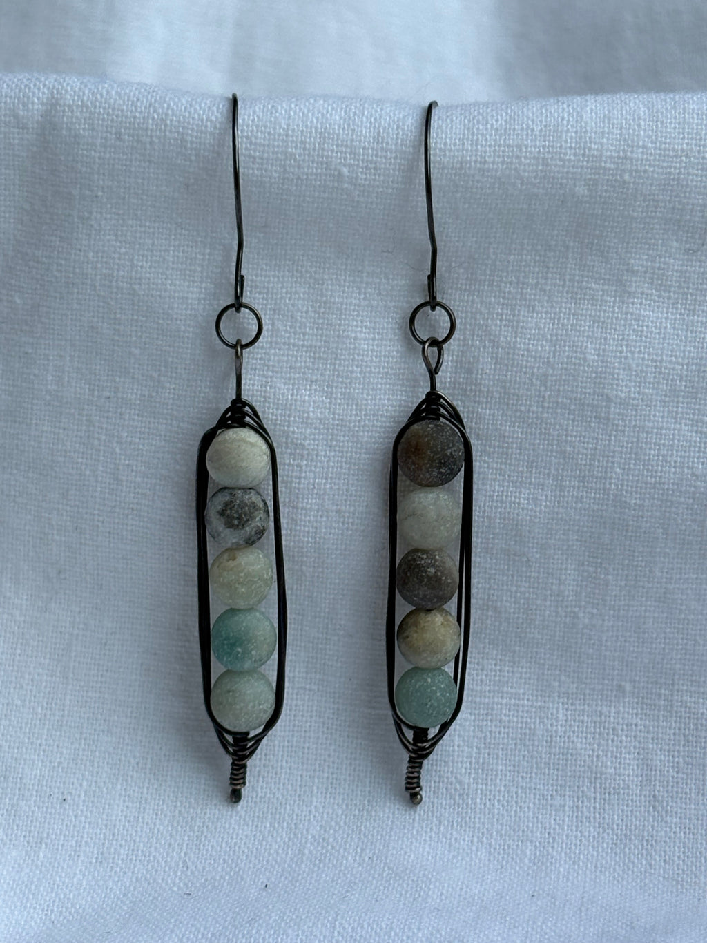 Sterling Silver Amazonite Earrings