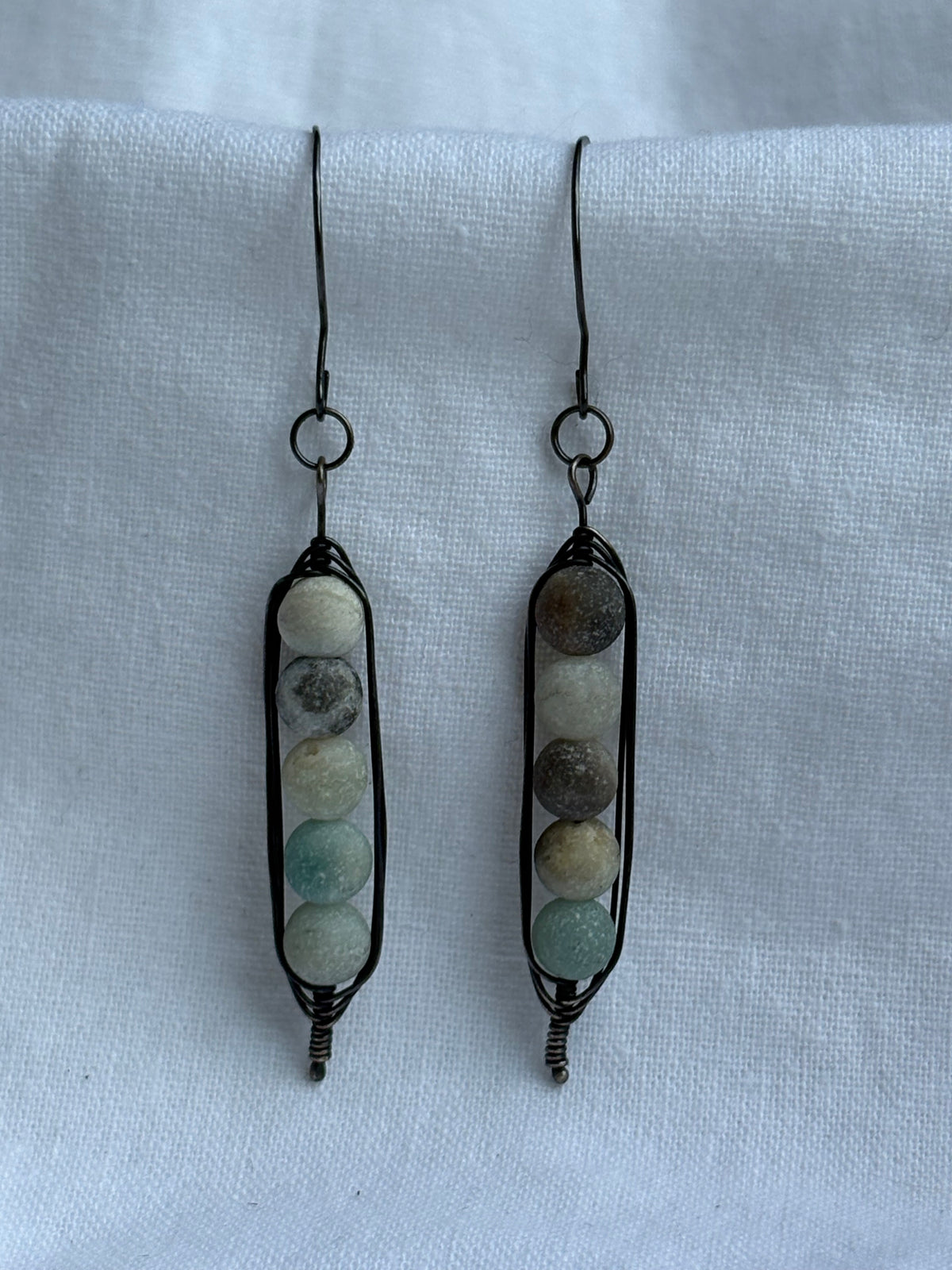 Sterling Silver Amazonite Earrings